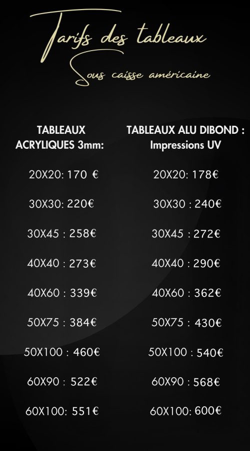Black and Gold Classic Maximalist Beauty Price List - 1